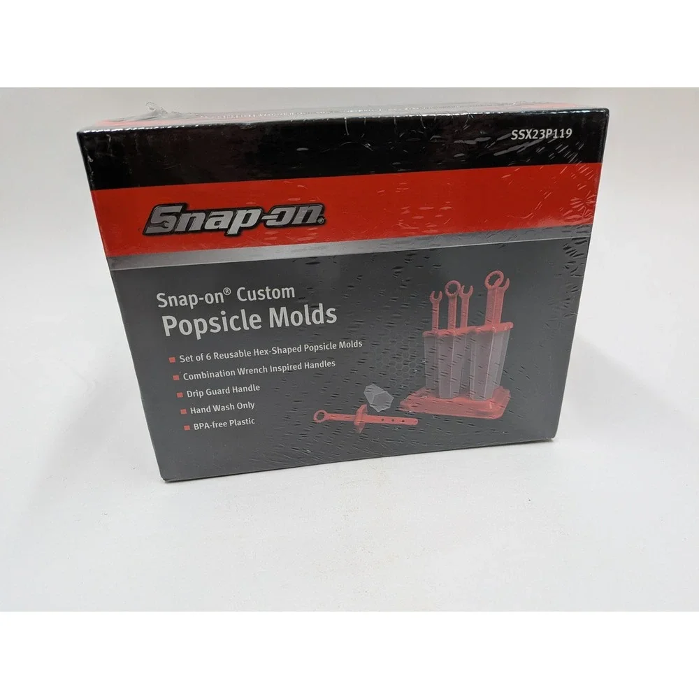 Snap-on Custom Popsicle Molds Set of 6 Wrench Handle Hex Shape SSX23P119 NEW